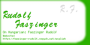 rudolf faszinger business card